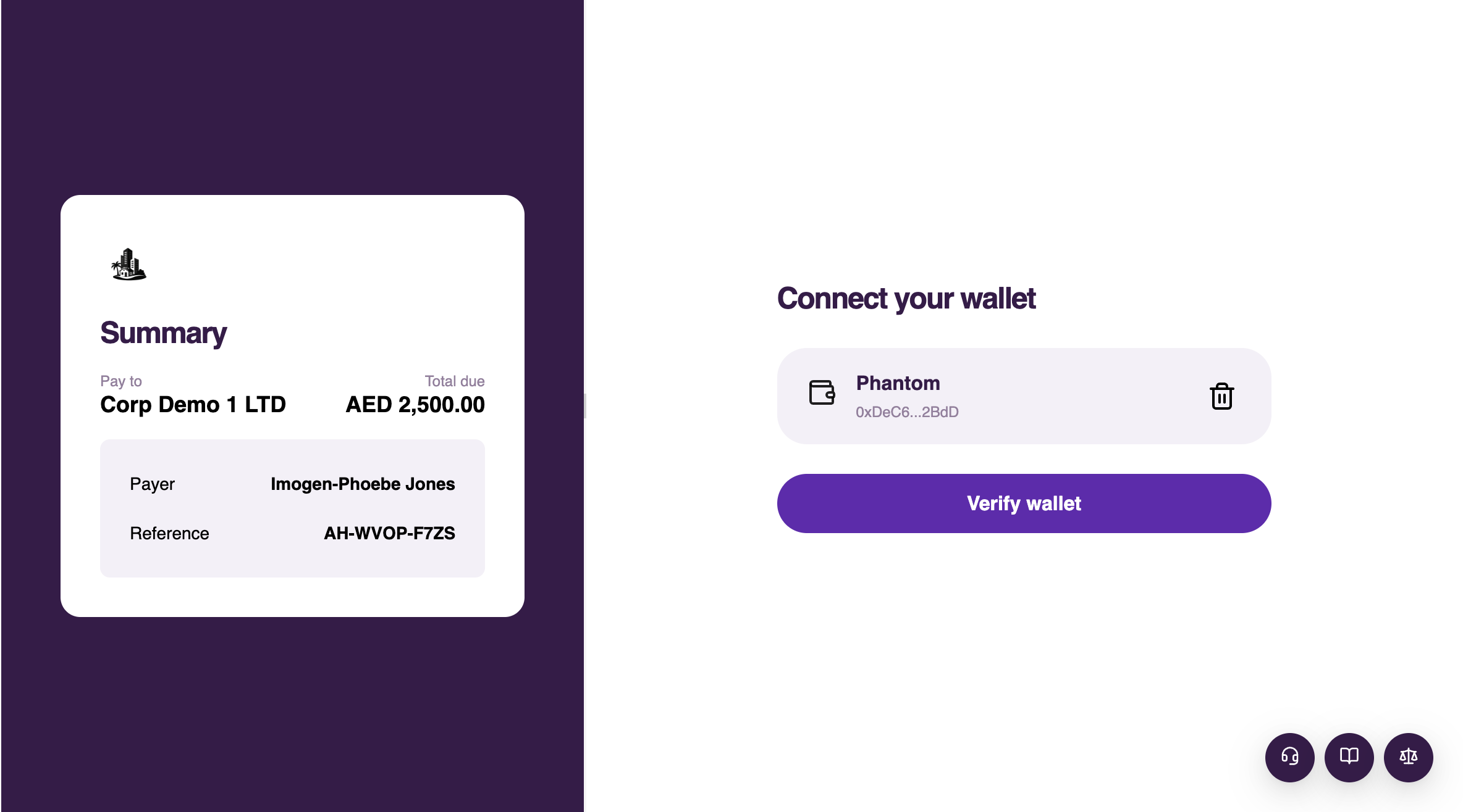 Connecting a wallet